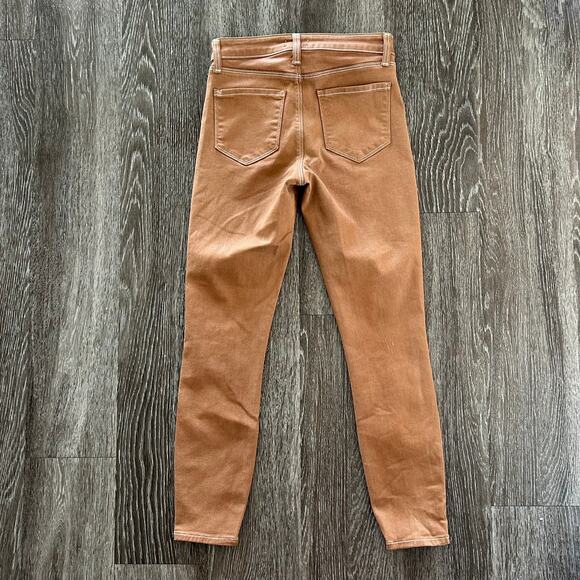 L'AGENCE Margot High Rise Skinny Jeans Java Coated Sz 24 Brown Slim Fit PantsEUC - Picture 14 of 16